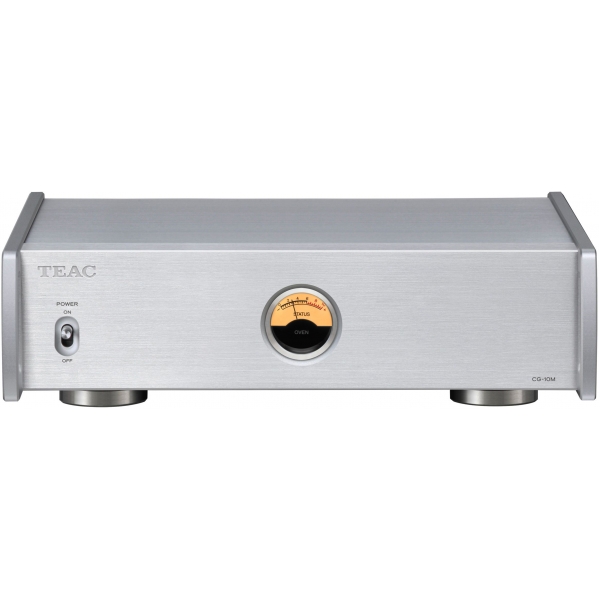 Teac CG-10M-X 主時脈產生器（銀色）：OCXO恆溫晶振、10MHz時鐘輸出、專利無應力腳釘